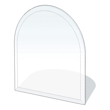 Sklo pod kamna 1200x1000x8 mm půloblouk