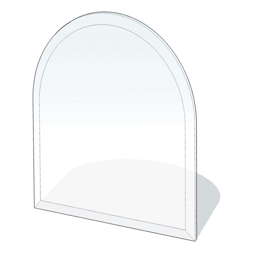 Sklo pod kamna 1200x1000x8 mm půloblouk