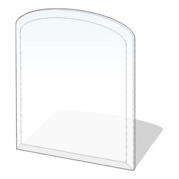Sklo pod kamna 1200x1000x8 mm půloblouk