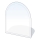 Sklo pod kamna 1300x1200x8 mm půloblouk