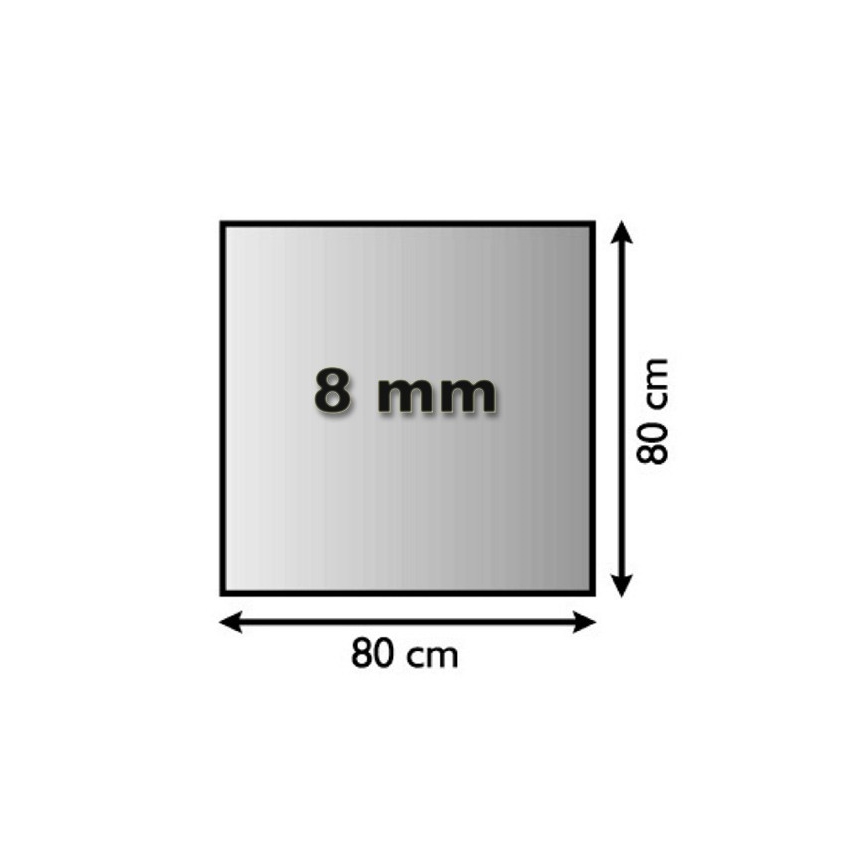 Sklo pod kamna 800x800x8 mm čtverec