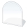 Sklo pod kamna 800x800x8 mm půloblouk