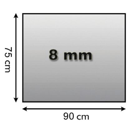 Sklo pod kamna 900x750x8 mm obdélník