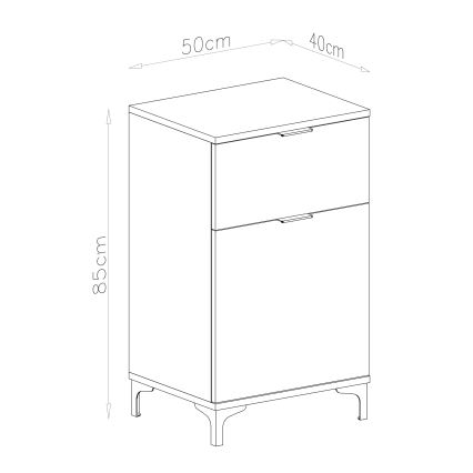 Skříňka se zásuvkou LORA béžová