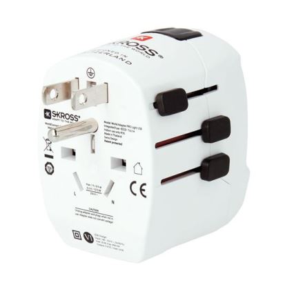 Cestovní adaptér PRO Light USB AC45PD - World, UK+USA+AUS/CN USB A+C 45W