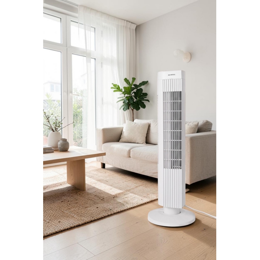 Sloupový ventilátor 50W/230V 74,5 cm bílá