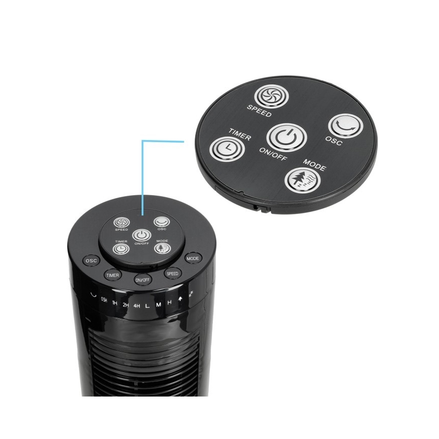 Sloupový ventilátor HOORN 45W/230V 81 cm černá