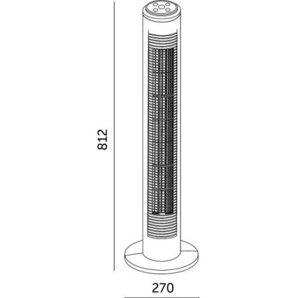Sloupový ventilátor HOORN 45W/230V 81 cm černá