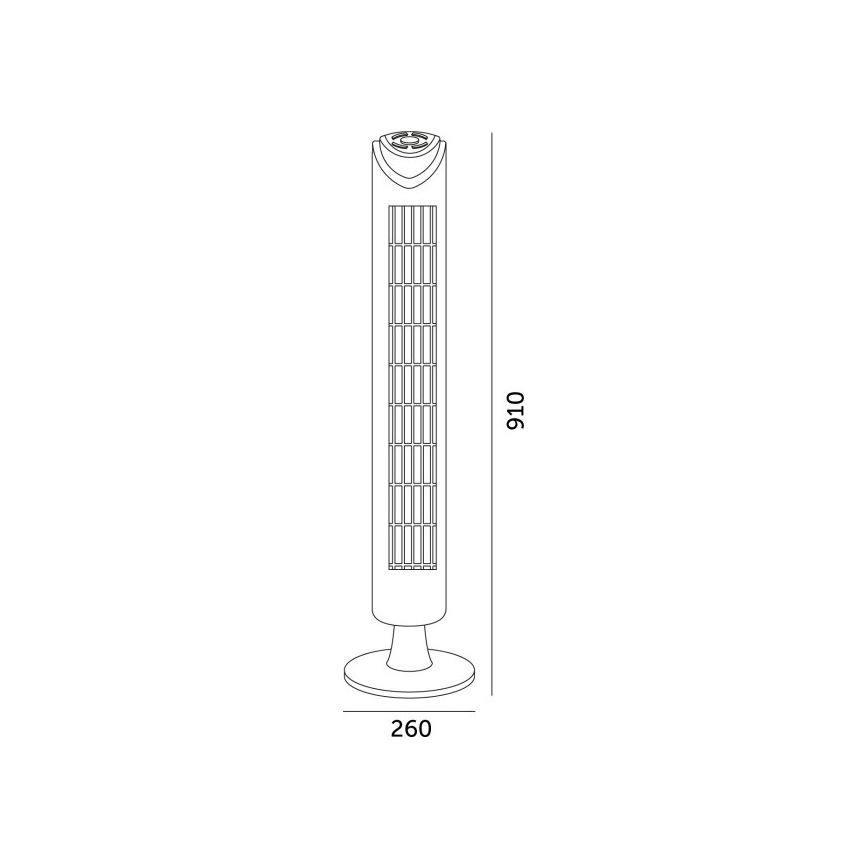 Sloupový ventilátor LISSE 45W/230V 91,4 cm černá + dálkové ovládání