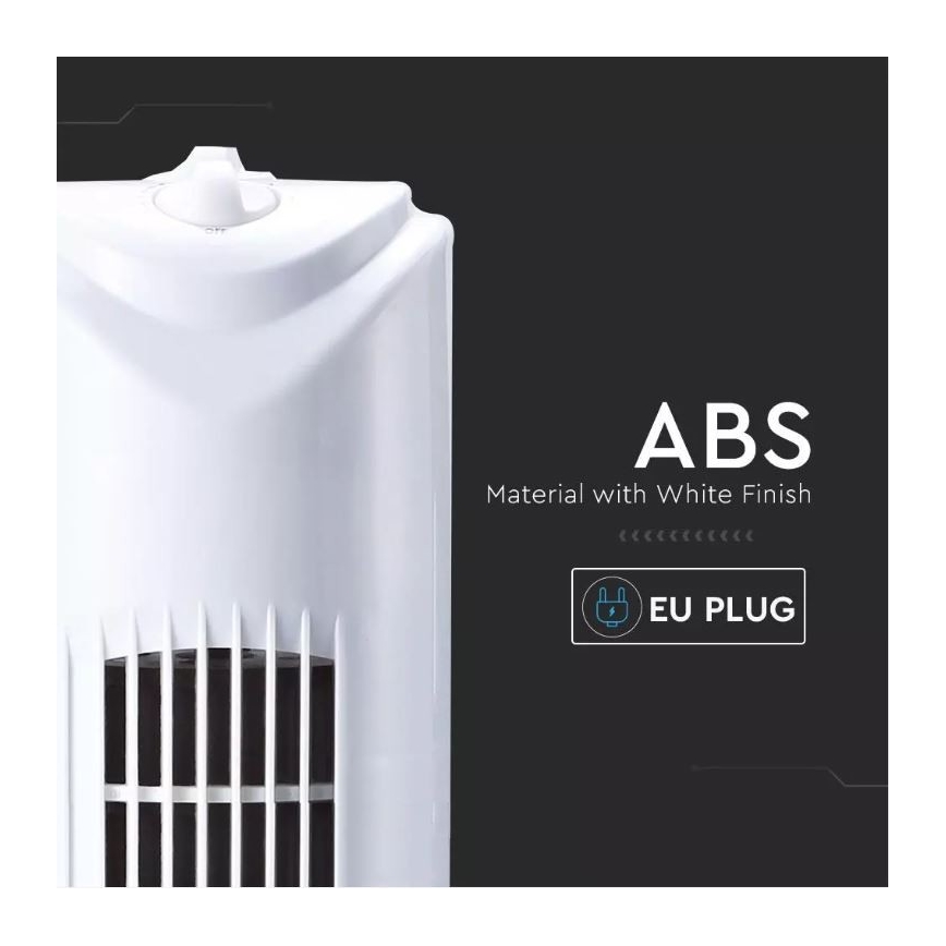 Sloupový ventilátor s časovačem 45W/230V bílá