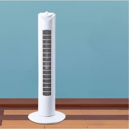 Sloupový ventilátor s časovačem 45W/230V bílá