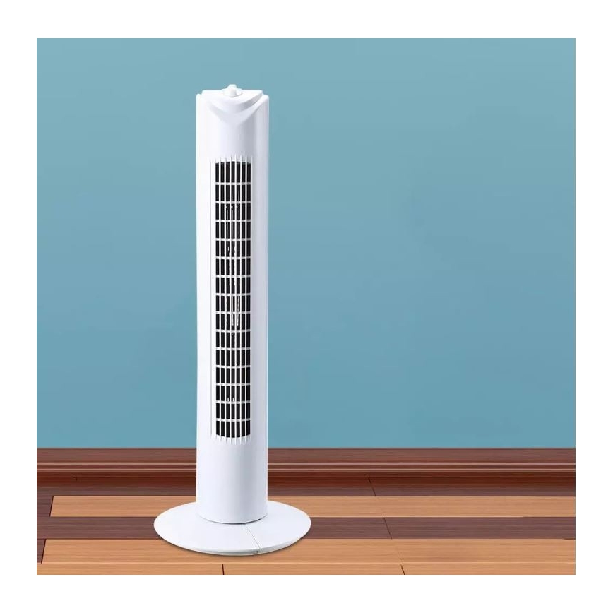 Sloupový ventilátor s časovačem 45W/230V bílá