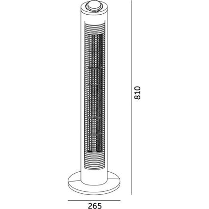 Sloupový ventilátor VENLO 45W/230V 81 cm černá