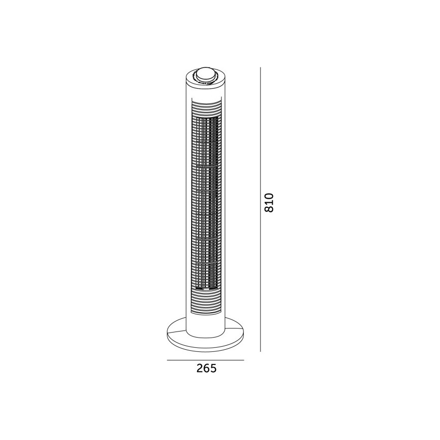 Sloupový ventilátor VENLO 45W/230V 81 cm černá