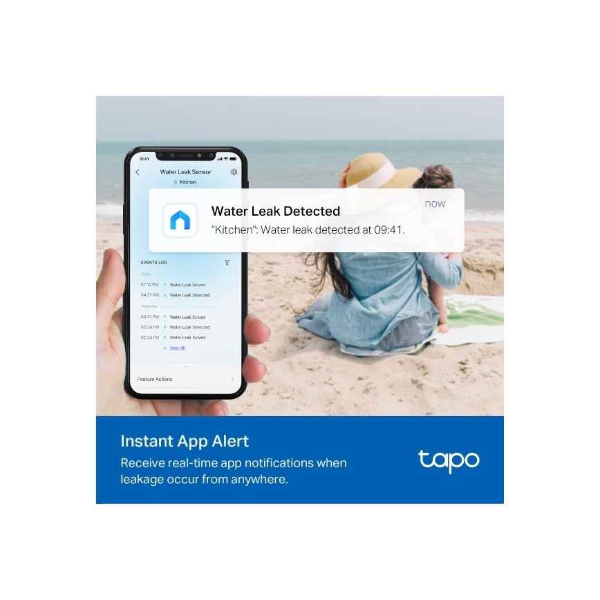 Smart snímač úniku vody 2xAAA