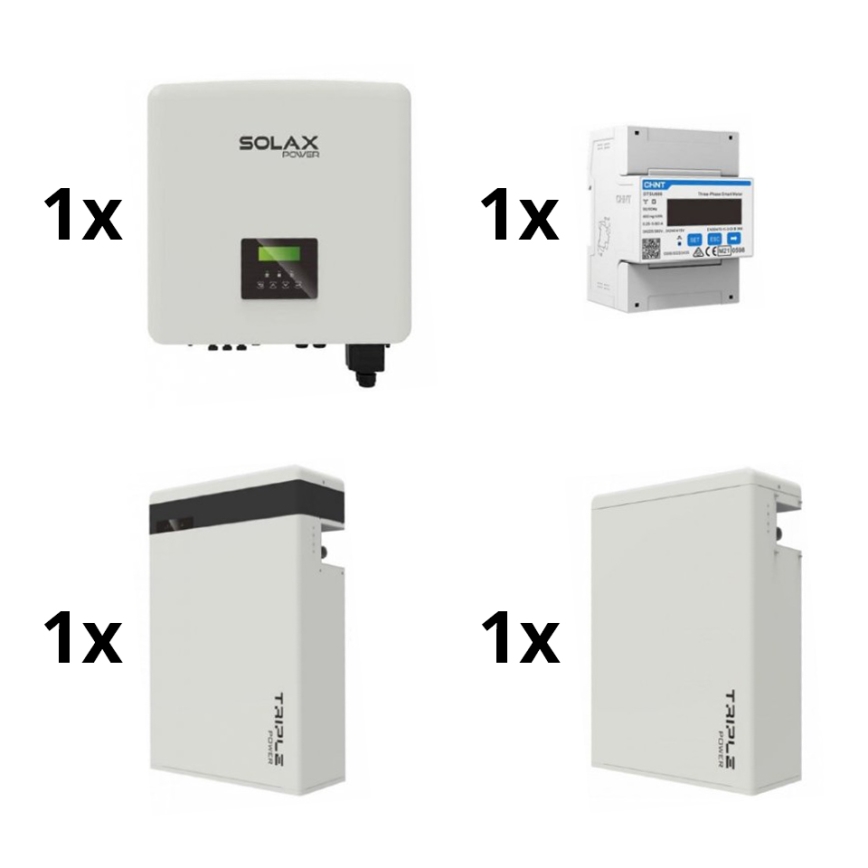 Solární sestava: 10kW SOLAX měnič 3f + 11,6 kWh TRIPLE Power baterie V2 + elektroměr 3f