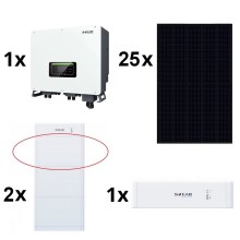 Solární sestava SOFAR Solar - 10kWp RISEN Full Black + 10kW SOFAR hybridní měnič 3f +10,24 kWh baterie