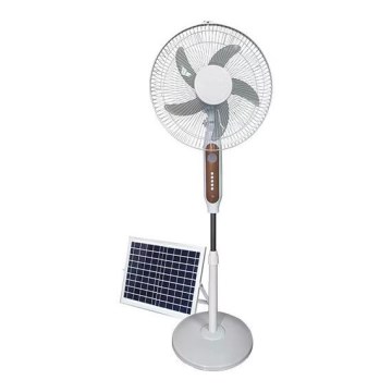 Solární stojanový ventilátor 15W/4V/230V pr. 45 cm bílá