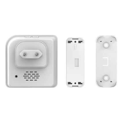 Bezdrátový zvonek do zásuvky 230V/1xCR2032 IP56 bílá