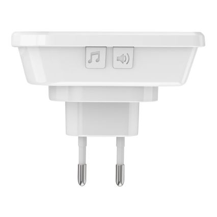 Bezdrátový zvonek do zásuvky 230V/1xCR2032 IP56 bílá