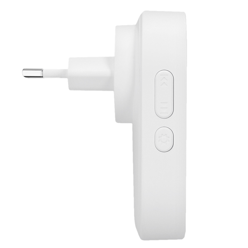 Bezdrátový zvonek do zásuvky 230V/1xCR2032 IP56 bílá