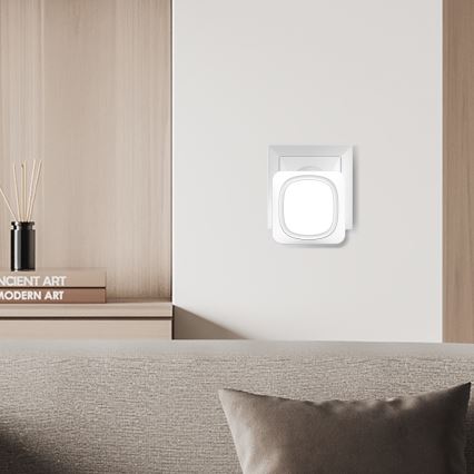 Bezdrátový zvonek s LED osvětlením do zásuvky 230V/1xCR2032 IP56 bílá