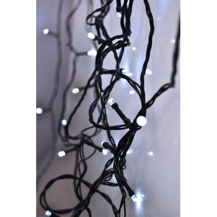 Vánoční řetěz venkovní 10m 200xLED/230V bílá