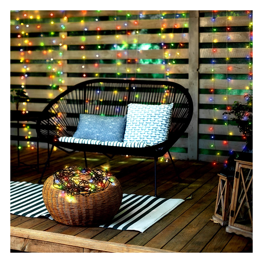 LED Venkovní vánoční řetěz 200xLED/8 funkcí IP44 25m multicolor