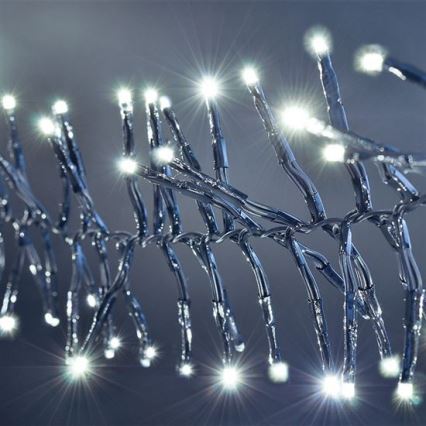 LED Venkovní  řetěz 576xLED/8 funkcí 8m IP44 studená bílá + DO
