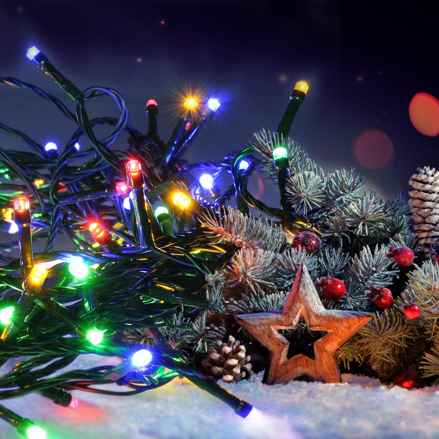 LED Venkovní  řetěz 50xLED/8 funkcí 8m IP44 multicolor