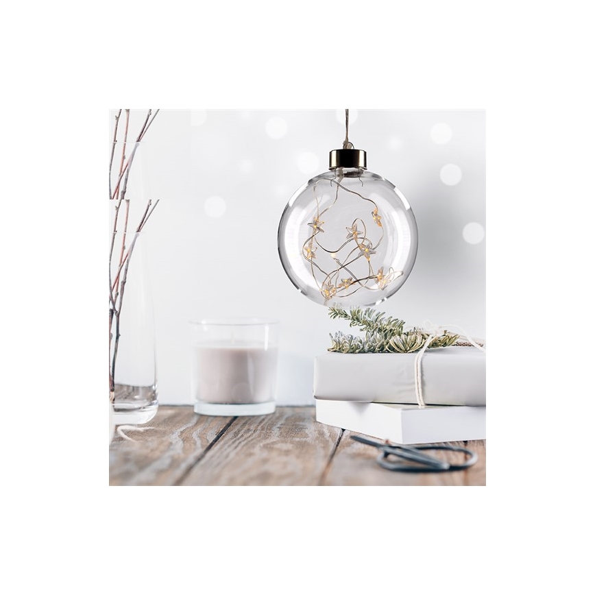 LED Vánoční koule 10xLED/2xAA