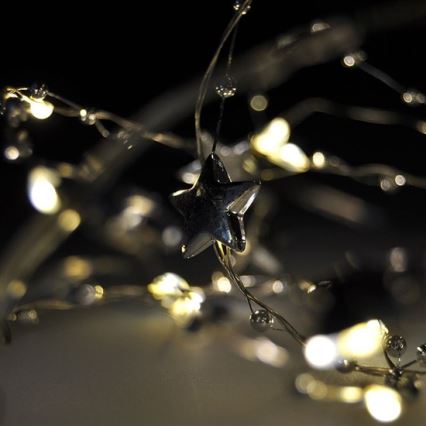 LED Vánoční řetěz 1 m 20xLED/2xAA