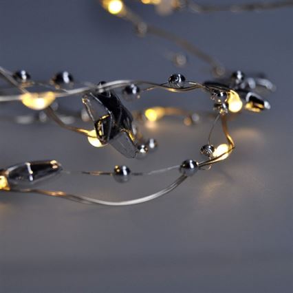 LED Vánoční řetěz 1 m 20xLED/2xAA