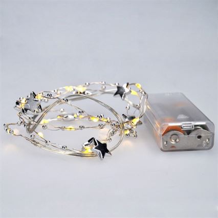 LED Vánoční řetěz 1 m 20xLED/2xAA