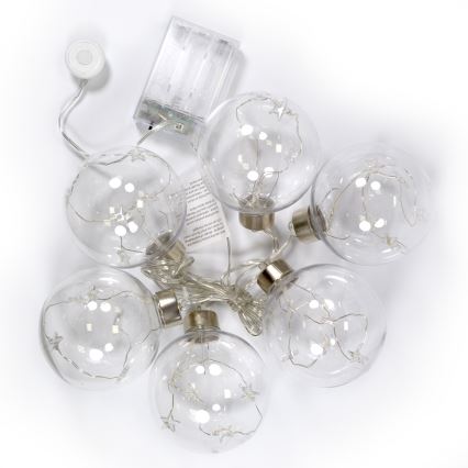 LED Vánoční řetěz 30xLED/3xAA 2,5m teplá bílá