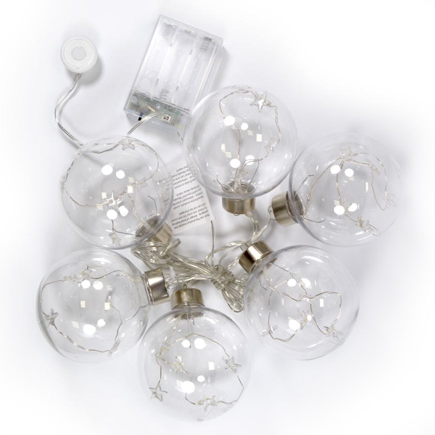 LED Vánoční řetěz 30xLED/3xAA 2,5m teplá bílá