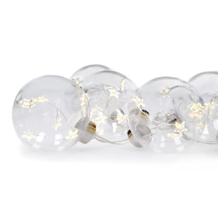 LED Vánoční řetěz 30xLED/3xAA 2,5m teplá bílá