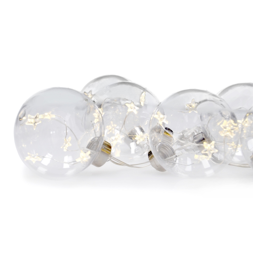 LED Vánoční řetěz 30xLED/3xAA 2,5m teplá bílá