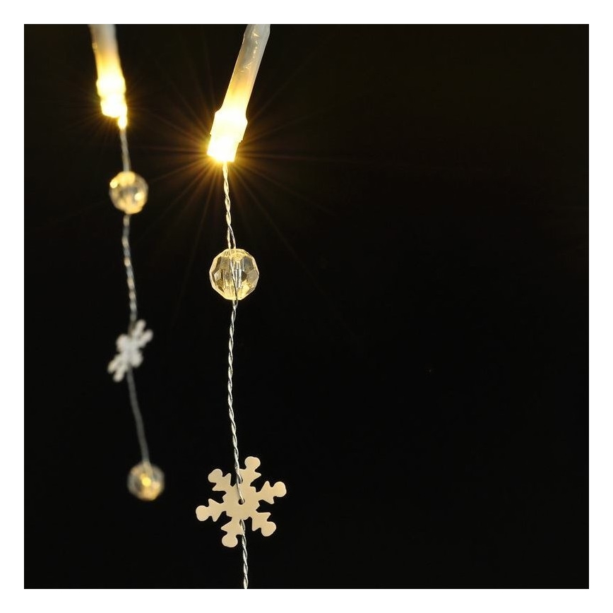 LED  řetěz 20xLED/2xAA 2m teplá bílá