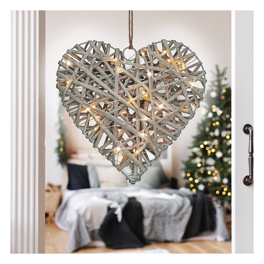 LED Vánoční dekorace LED/2xAA ratan