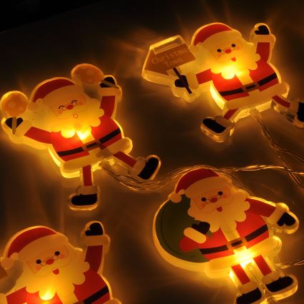 LED  řetěz s přísavkami 6xLED/2xAA 1,2m teplá bílá santa