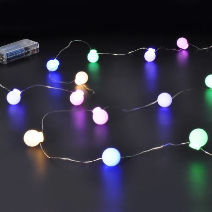 LED  řetěz 40xLED/2xAA 4,3 m multicolor