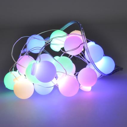 LED Vánoční řetěz 40xLED/2xAA 4,3 m multicolor