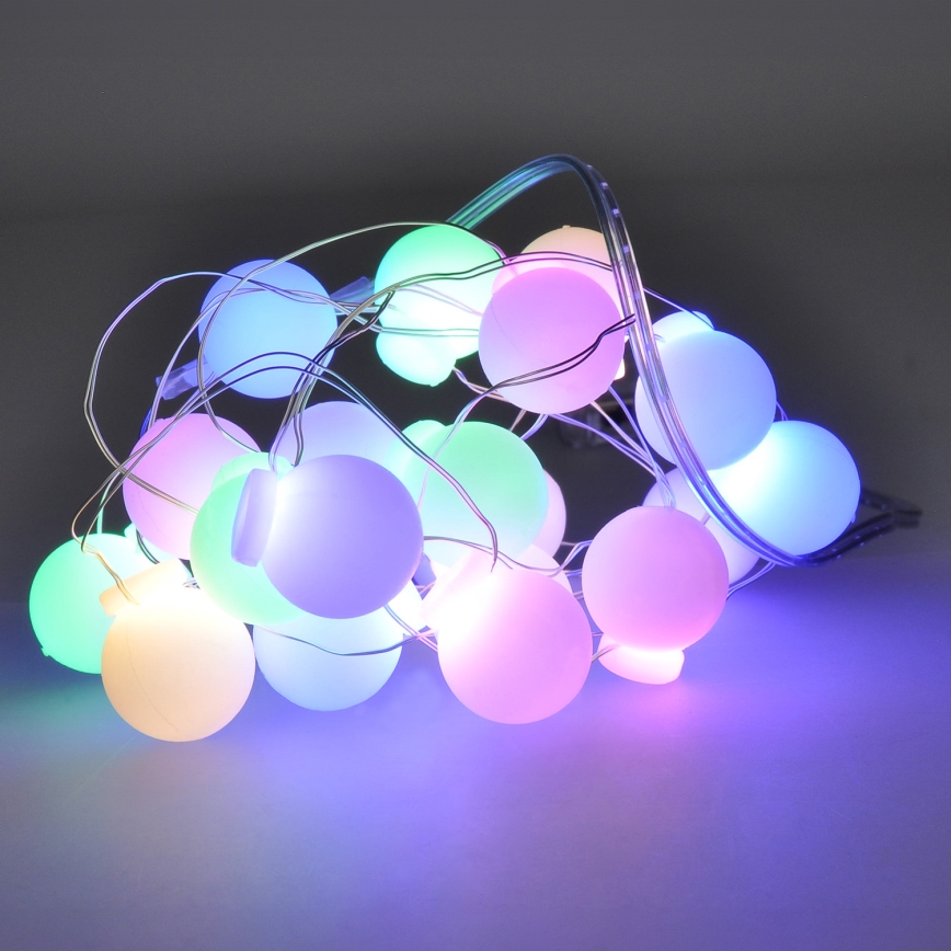 LED Vánoční řetěz 40xLED/2xAA 4,3 m multicolor