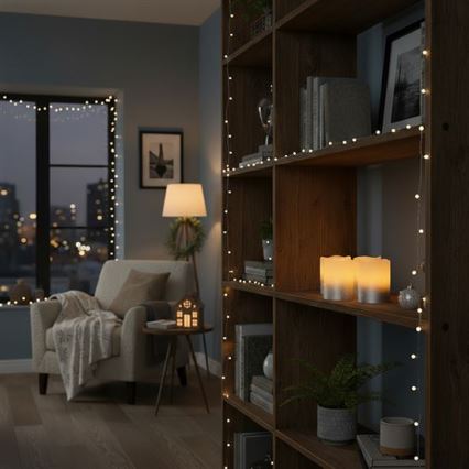 SADA 4x LED Svíčka z přírodního vosku LED/1xCR2032 teplá bílá