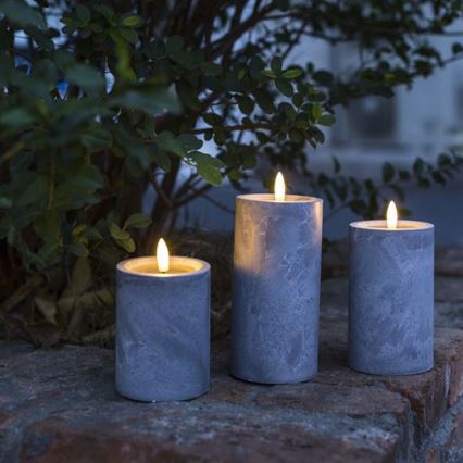 SADA 3x LED Svíčka LED/2xAA teplá bílá