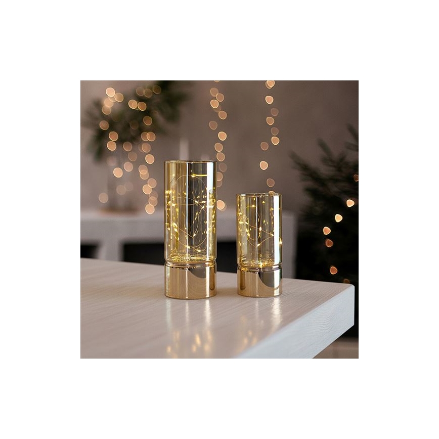 SADA 2x LED Vánoční světélko 20xLED+10xLED/2xAA+3xAA teplá bílá