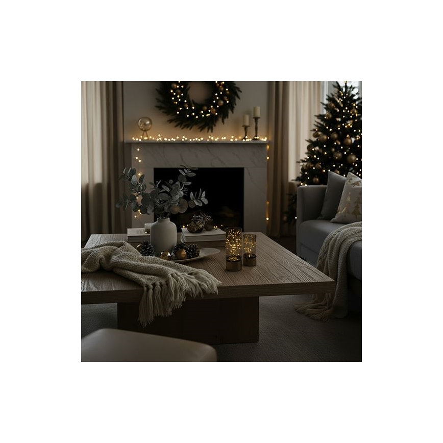 SADA 2x LED Vánoční světélko 20xLED+10xLED/2xAA+3xAA teplá bílá