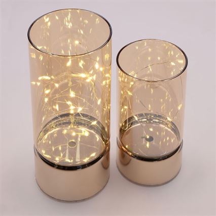 SADA 2x LED Vánoční světélko 20xLED+10xLED/2xAA+3xAA teplá bílá