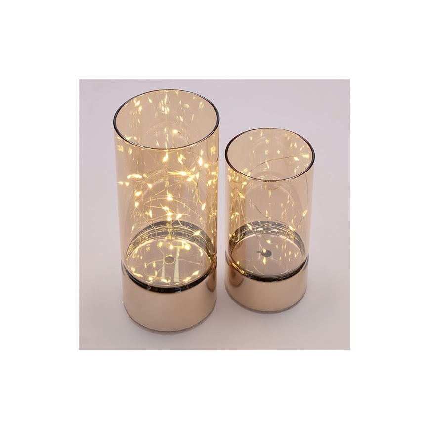 SADA 2x LED Vánoční světélko 20xLED+10xLED/2xAA+3xAA teplá bílá